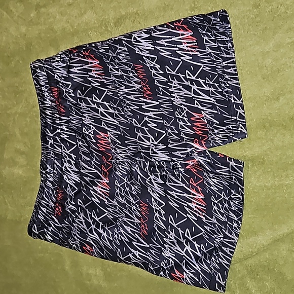 Marvel Comics Disney Spiderman Drawstring Side Pocket Gym Shorts Black Red White - Picture 2 of 6